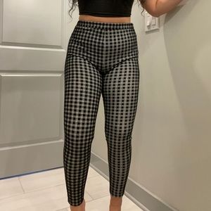 High Waisted Plaid Topshop Pants